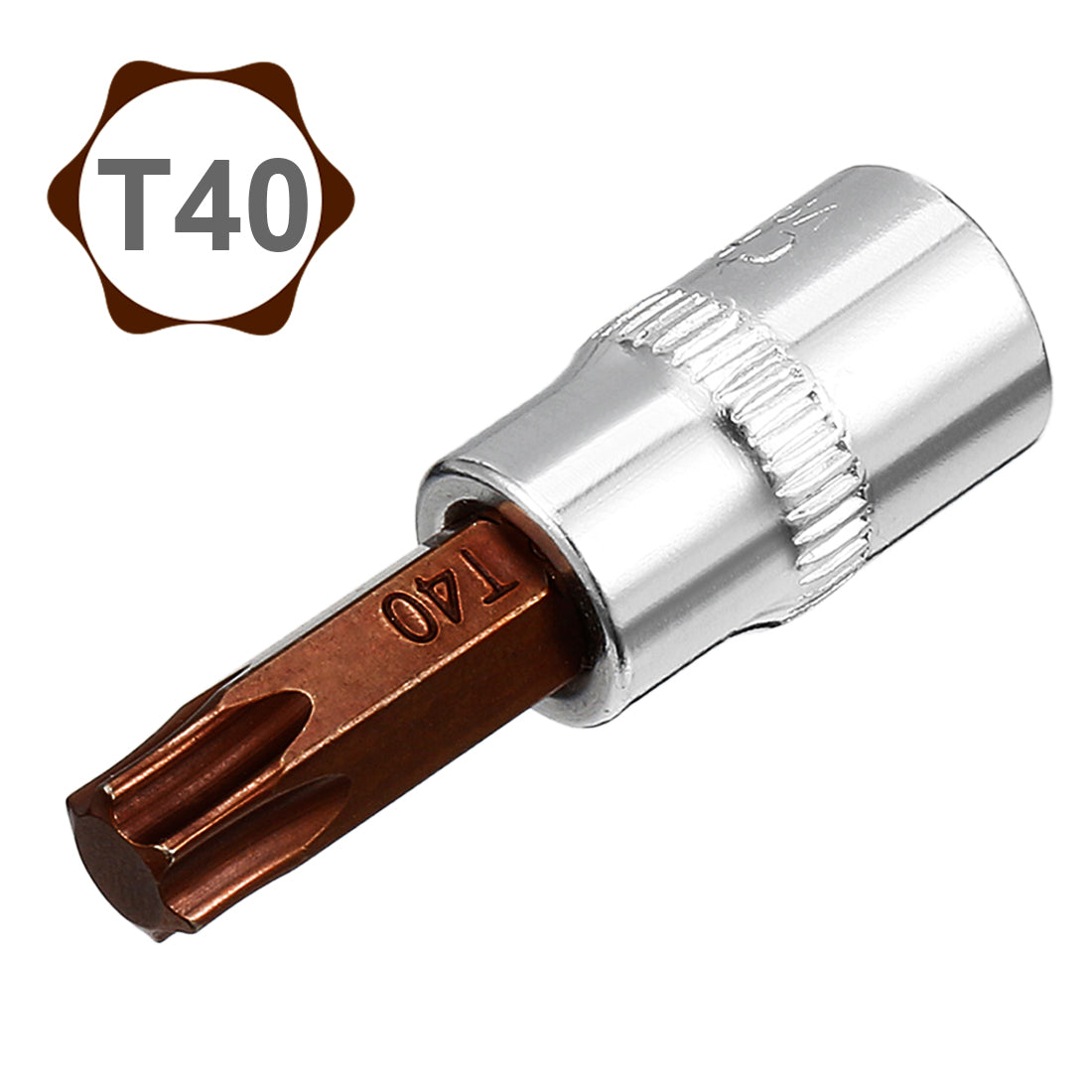 Harfington 2Pcs 1/4-Inch Drive T40 Torx Bit Socket, S2 Steel