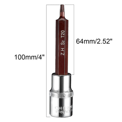 Harfington Drive x Torx Bit Socket, S2 Steel Bits, CR-V Sockets (For Hand Use Only)