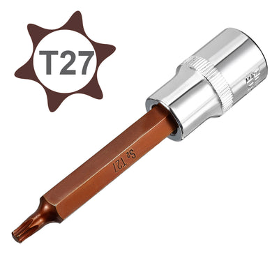 Harfington 1/2-Inch Drive T27 Torx Bit Extra Long Socket, S2 Steel