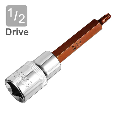 Harfington 1/2-Inch Drive T27 Torx Bit Extra Long Socket, S2 Steel