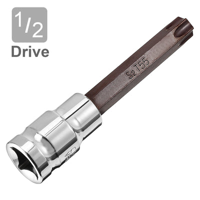 Harfington 1/2-Inch Drive T55 Torx Bit Extra Long Socket, S2 Steel