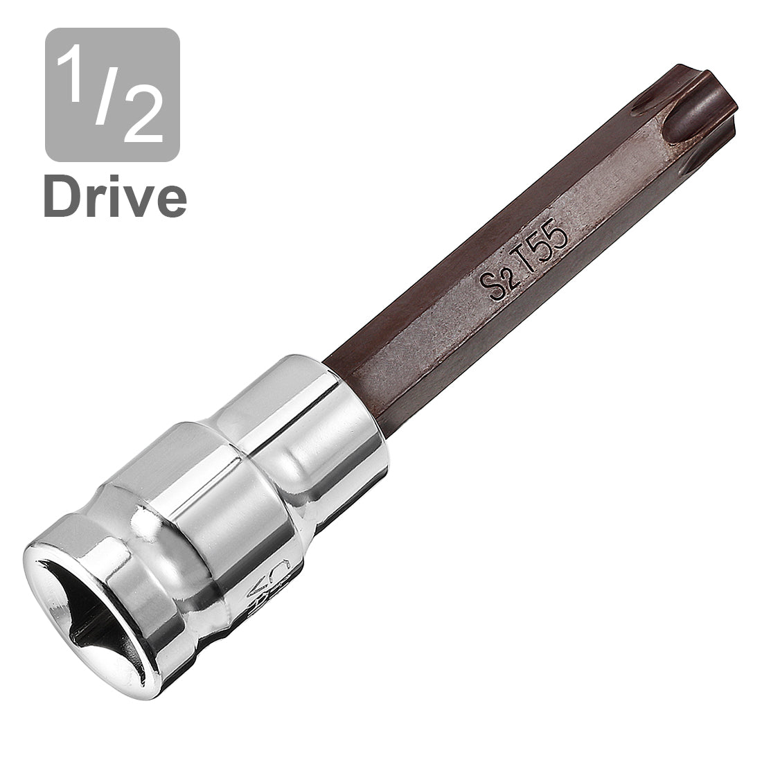 Harfington 1/2-Inch Drive T55 Torx Bit Extra Long Socket, S2 Steel