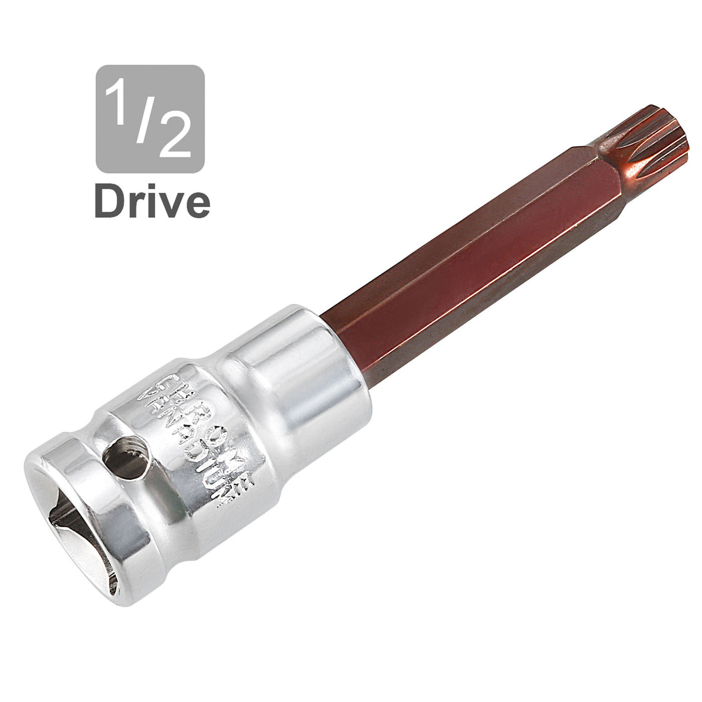 Harfington 1/2-Inch Drive 10mm Triple Square Spline Bit Extra Long Socket, S2 Steel