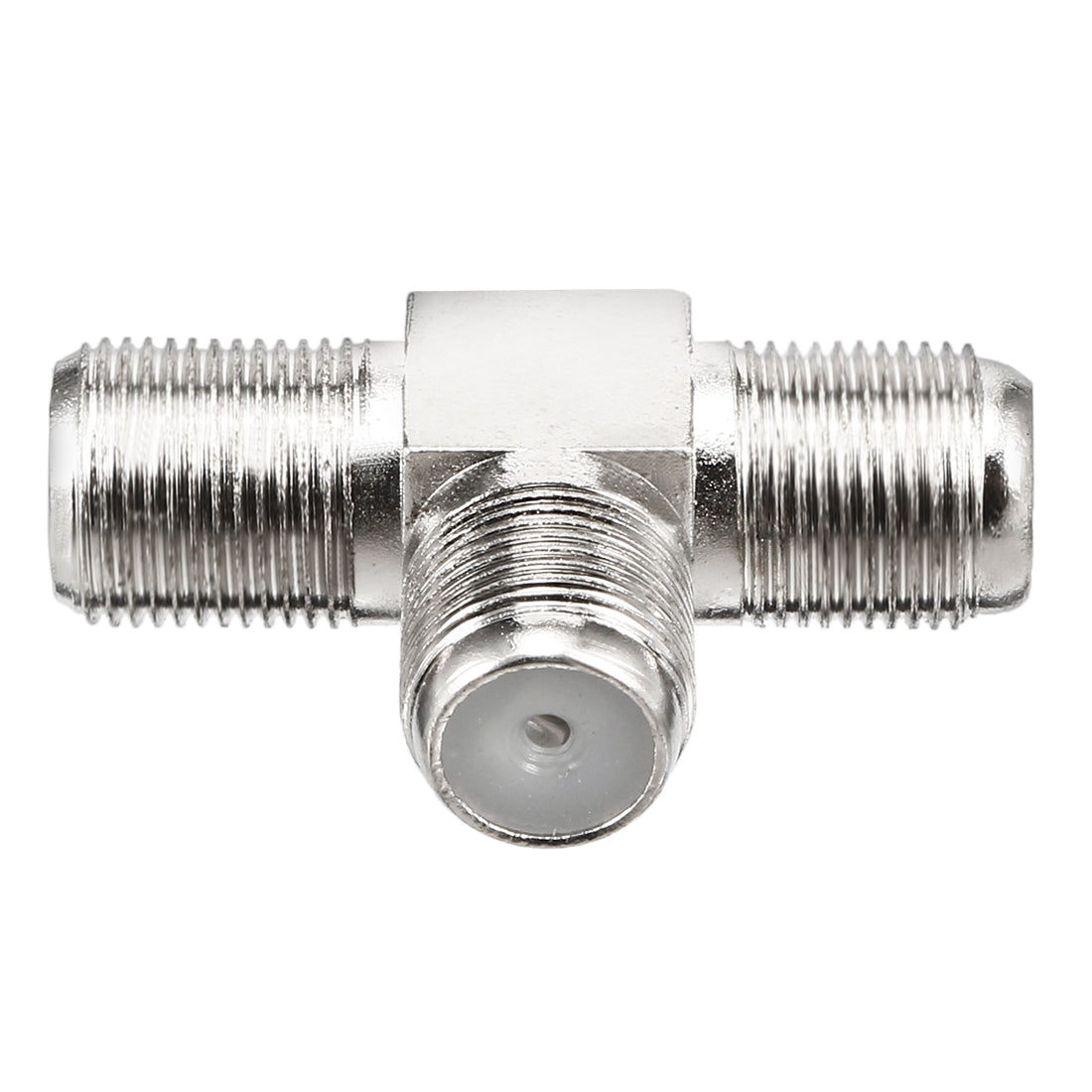 Harfington 15 Pcs Silver Tone BSP 3 Ways F Female Jack RF Coaxial Adapter Connector