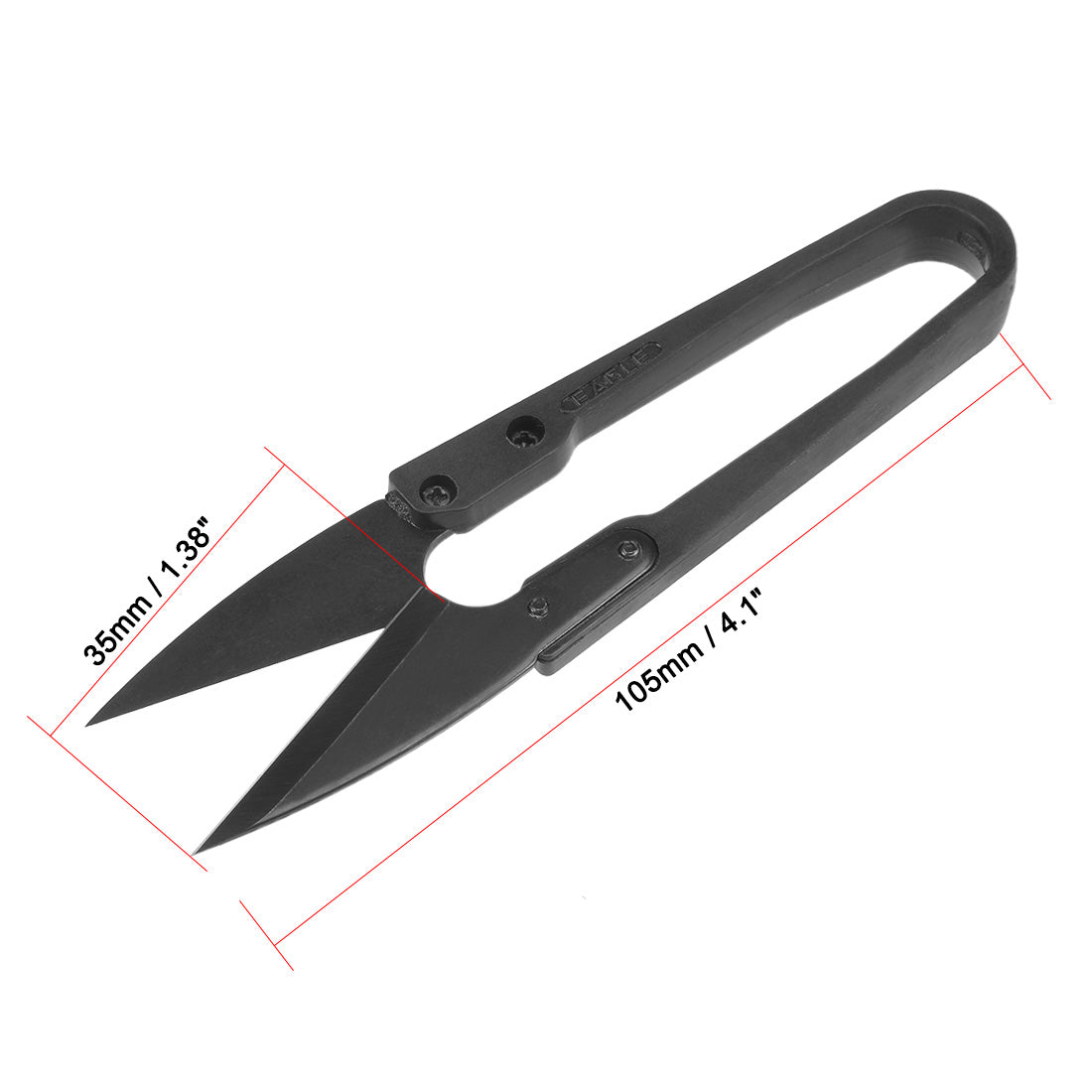 Harfington 2Pcs 4.1-inch Sewing Trimming Scissors Nipper Embroidery Thrum Yarn Fishing Thread Beading Cutter Black