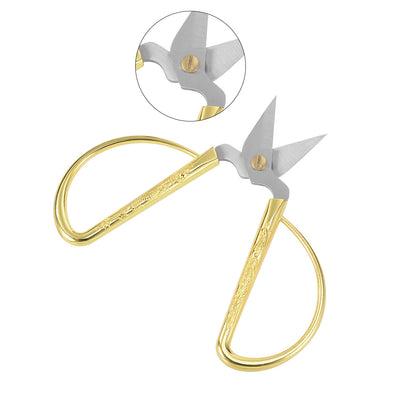 Harfington 5 Inch Stainless Steel Scissor for Office Home Cutting, Gold Tone Handle