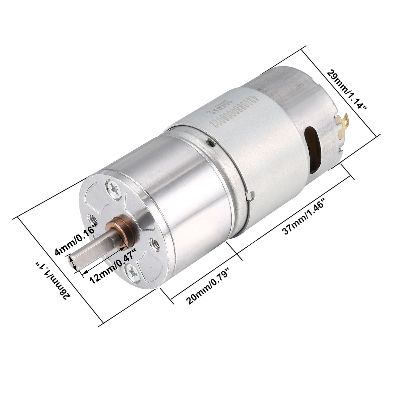 Harfington 12V DC 160 RPM Gear Motor High Torque Electric Reduction Gearbox Centric Output Shaft