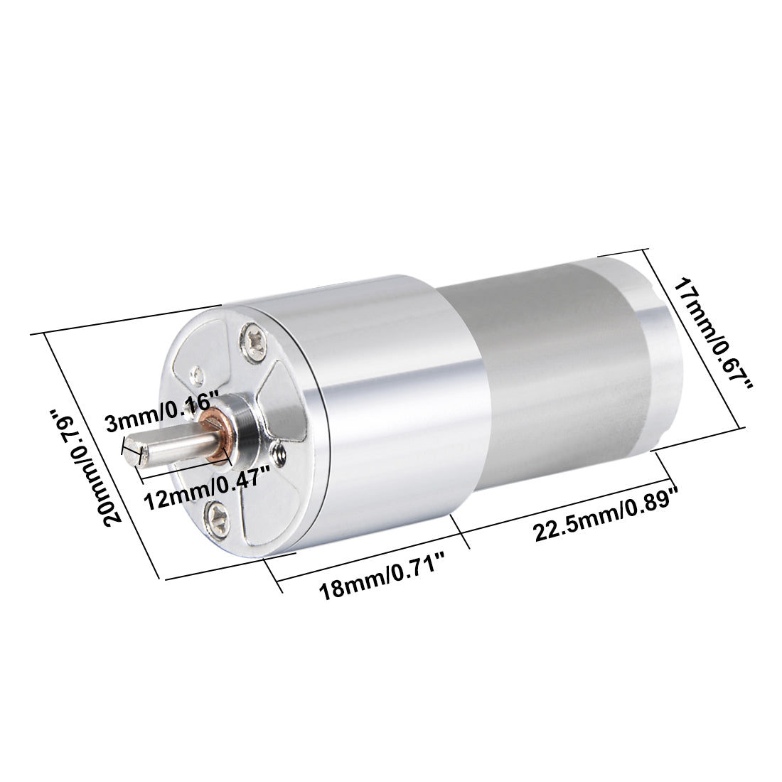 Harfington 12V DC 29 RPM Gear Motor High Torque Electric Reduction Gearbox Output D Shaft