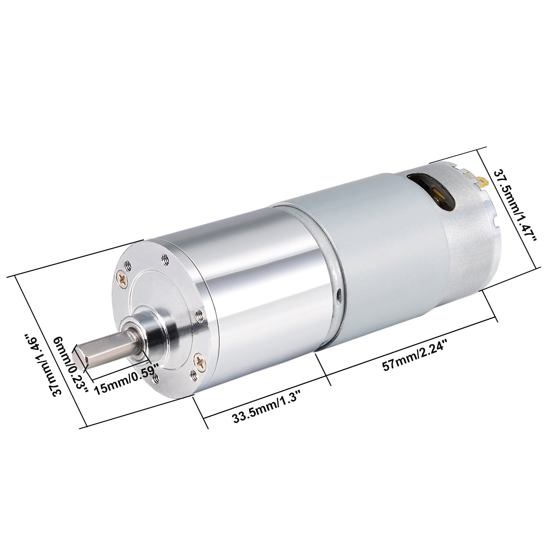 Harfington 12V DC 10 RPM Gear Motor High Torque Electric Reduction Gearbox Eccentric Output Shaft