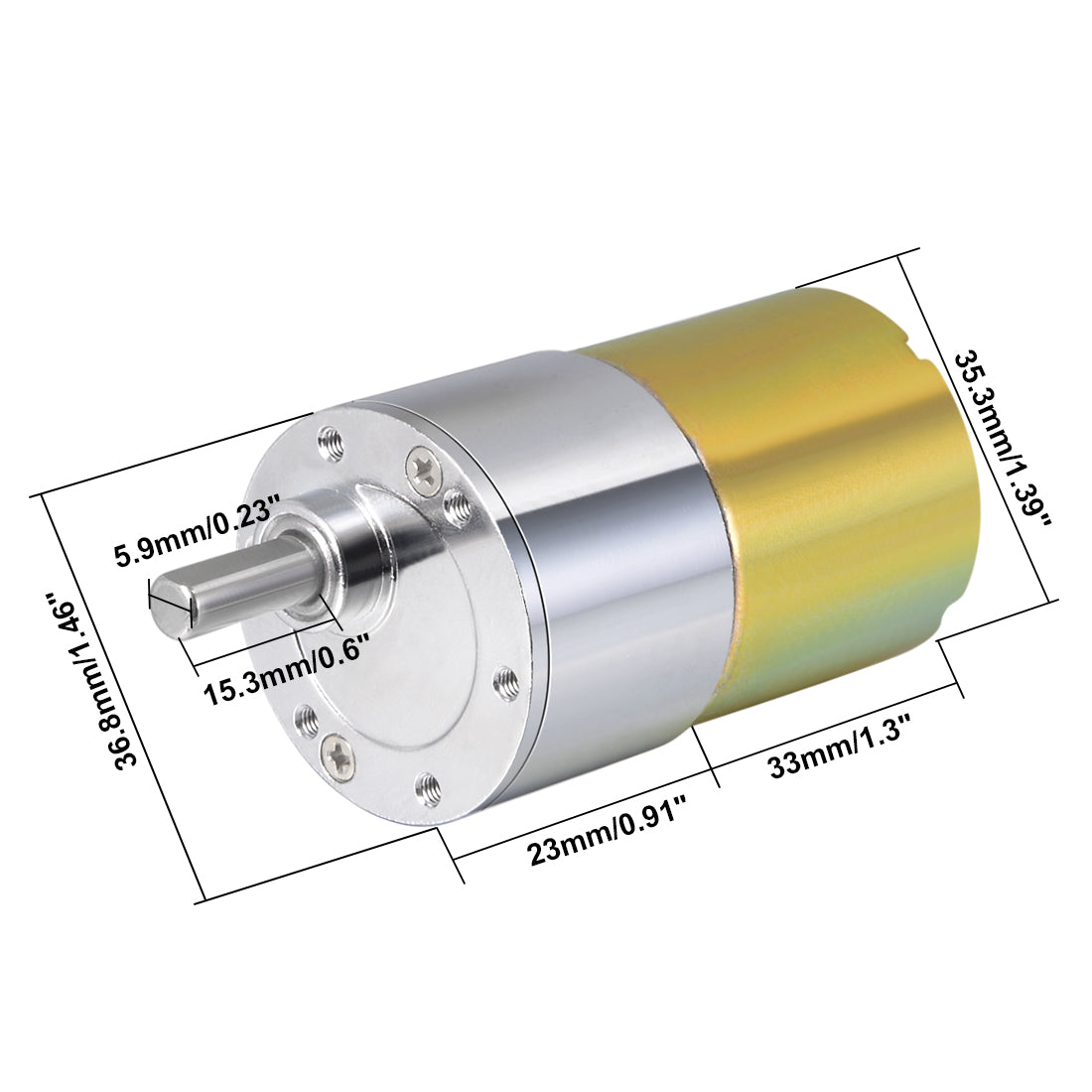 Harfington 12V DC 285 RPM Gear Motor High Torque Electric Reduction Gearbox Eccentric Output Shaft