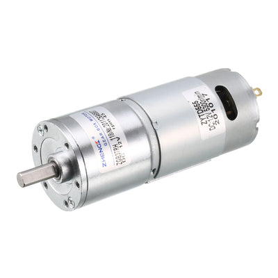 Harfington 12V DC 50 RPM Gear Motor High Torque Electric Reduction Gearbox Eccentric Output Shaft