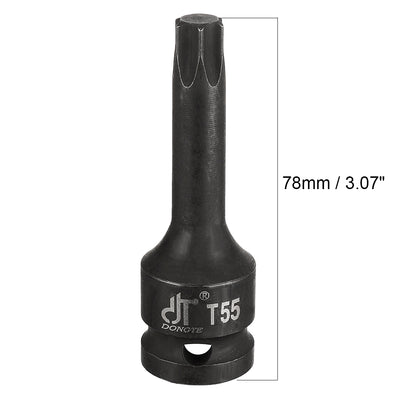 Harfington Impact Torx Bit Socket, Metric, Cr-Mo Steel