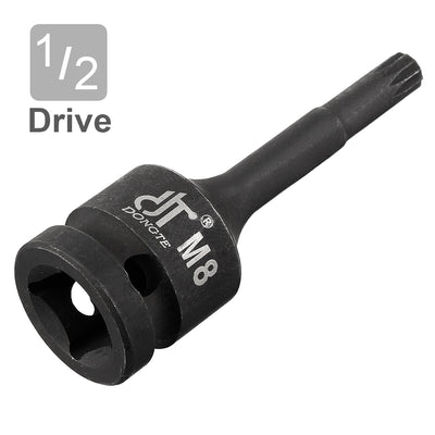 Harfington Impact Triple Square Spline Bit Socket, Metric Cr-Mo Steel with O-Ring and Dowel Pin