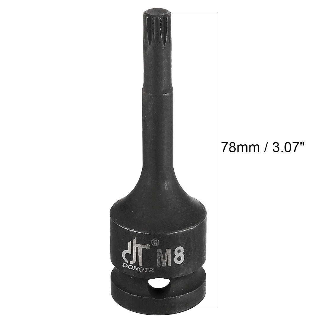 Harfington Impact Triple Square Spline Bit Socket, Metric Cr-Mo Steel with O-Ring and Dowel Pin