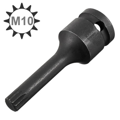 Harfington Impact Triple Square Spline Bit Socket, Metric Cr-Mo Steel with O-Ring and Dowel Pin