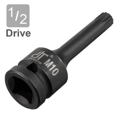 Harfington Impact Triple Square Spline Bit Socket, Metric Cr-Mo Steel with O-Ring and Dowel Pin