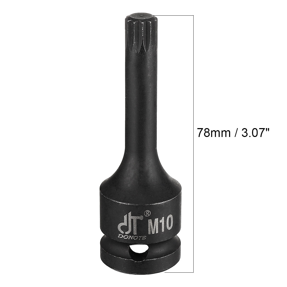 Harfington Impact Triple Square Spline Bit Socket, Metric Cr-Mo Steel with O-Ring and Dowel Pin