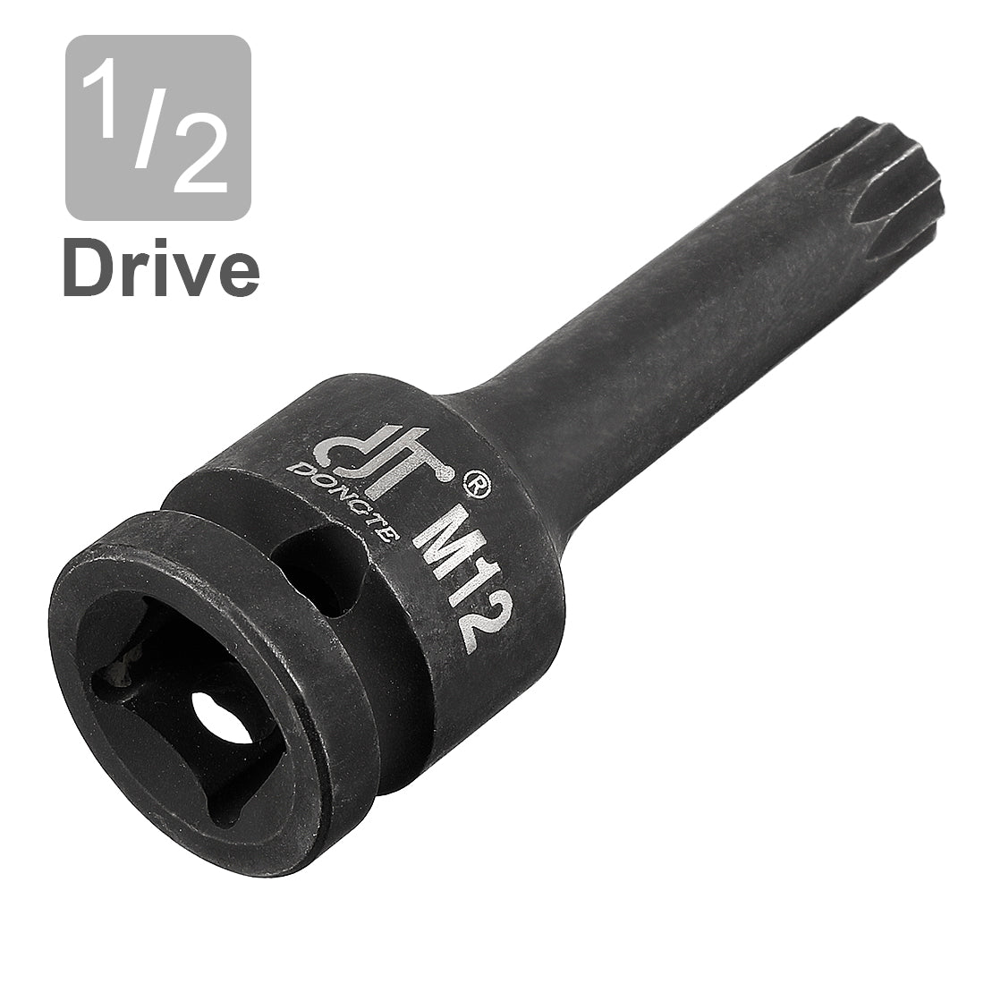 Harfington Impact Triple Square Spline Bit Socket, Metric Cr-Mo Steel with O-Ring and Dowel Pin