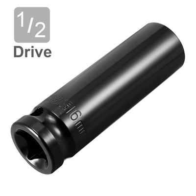 Harfington 1/2-Inch Drive by Deep Impact Socket, Cr-V, 6-Point, Metric