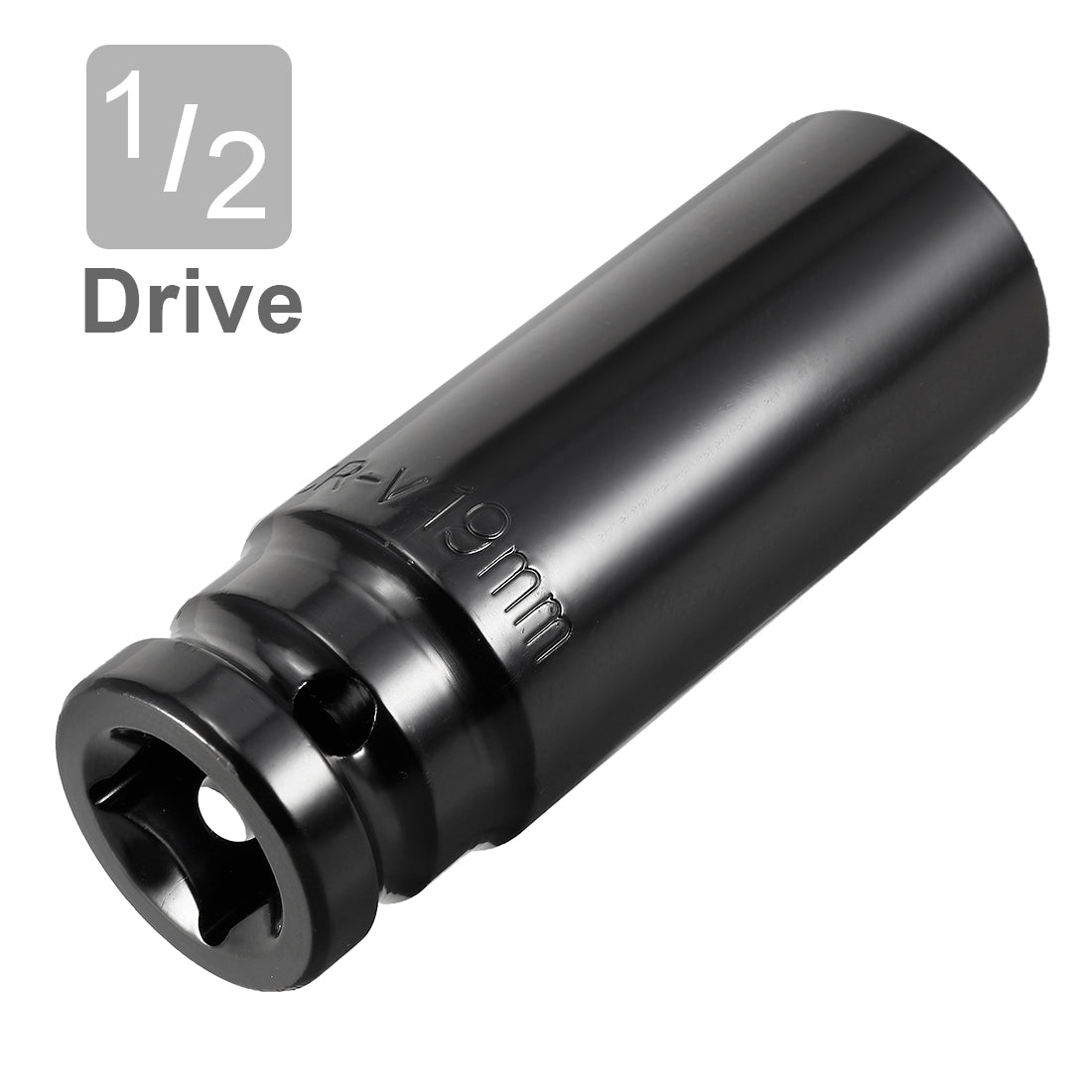 Harfington 2 Pcs 1/2-Inch Drive by 19mm Deep Impact Socket, Cr-V, 6-Point, Metric