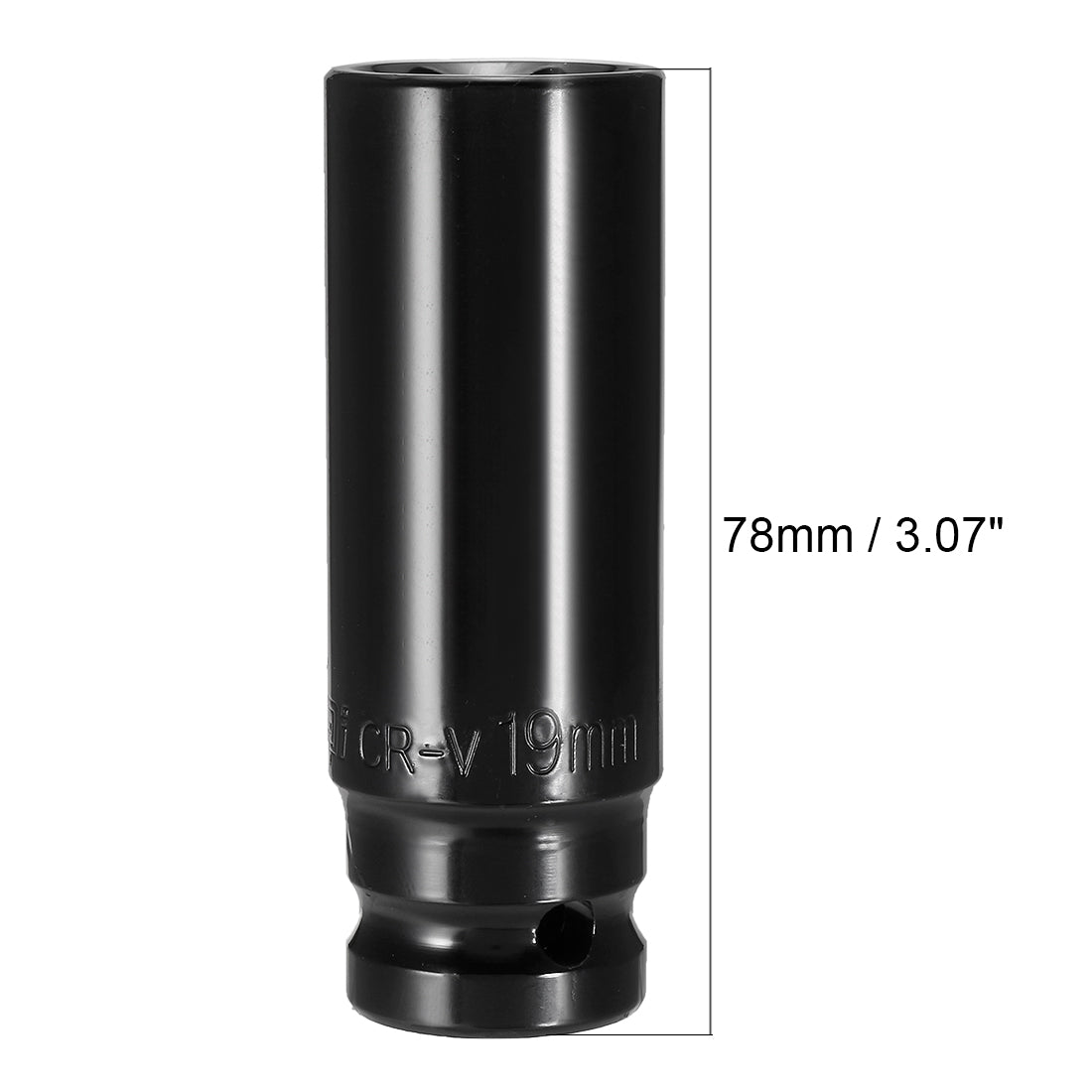 Harfington 2 Pcs 1/2-Inch Drive by 19mm Deep Impact Socket, Cr-V, 6-Point, Metric