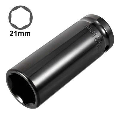 Harfington 1/2-Inch Drive by Deep Impact Socket, Cr-V, 6-Point, Metric