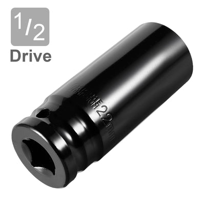 Harfington 1/2-Inch Drive by Deep Impact Socket, Cr-V, 6-Point, Metric