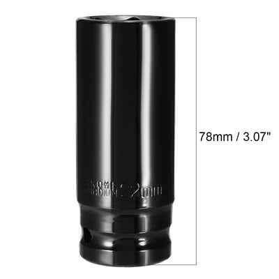 Harfington 1/2-Inch Drive by Deep Impact Socket, Cr-V, 6-Point, Metric