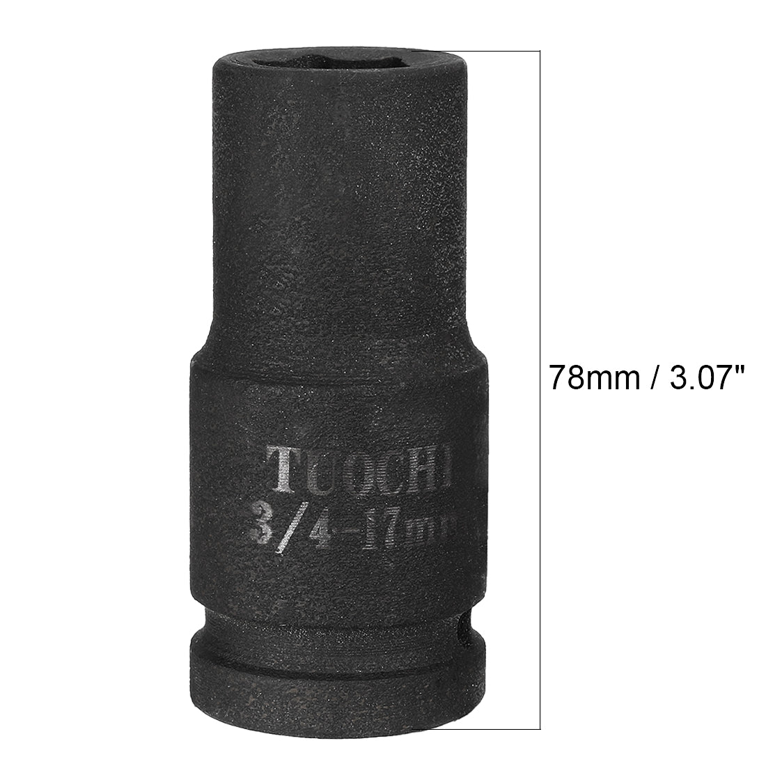 Harfington Drive Deep Impact Socket, 6-Point, Cr-V, Metric