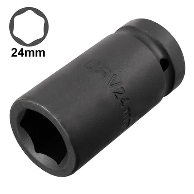 Harfington Drive Deep Impact Socket, 6-Point, Cr-V, Metric