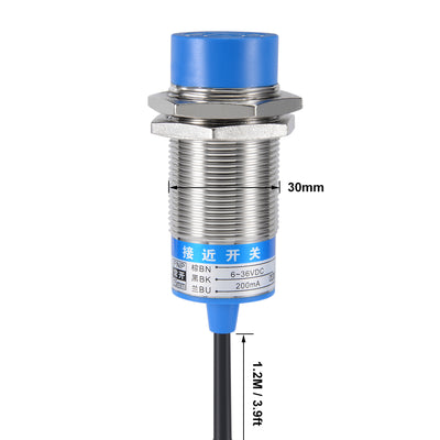 Harfington 15mm Inductive Proximity Sensor Switch Detector PNP NO DC 6-36V 200mA 3-wire LJ30A3-15-Z/BY