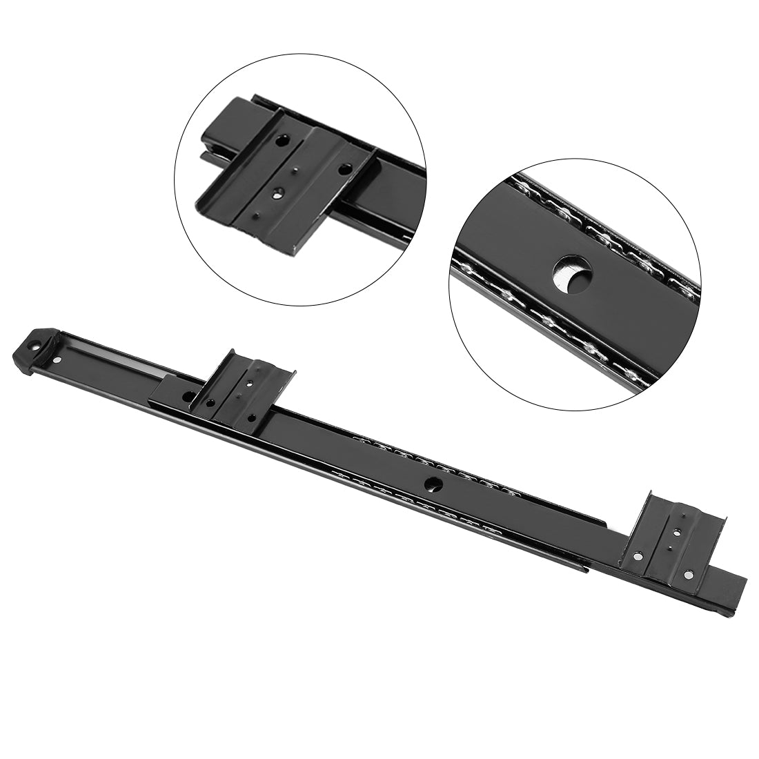 Harfington 14-Inch Drawer Slides, Ball Bearing Side Mount 100lbs Capacity 35mm Wide 1 Pair