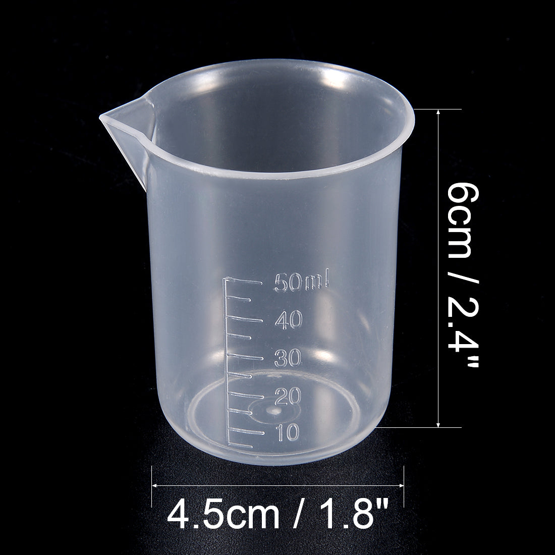 Harfington 14pcs Measuring Cup Labs PP Graduated Beakers 50ml