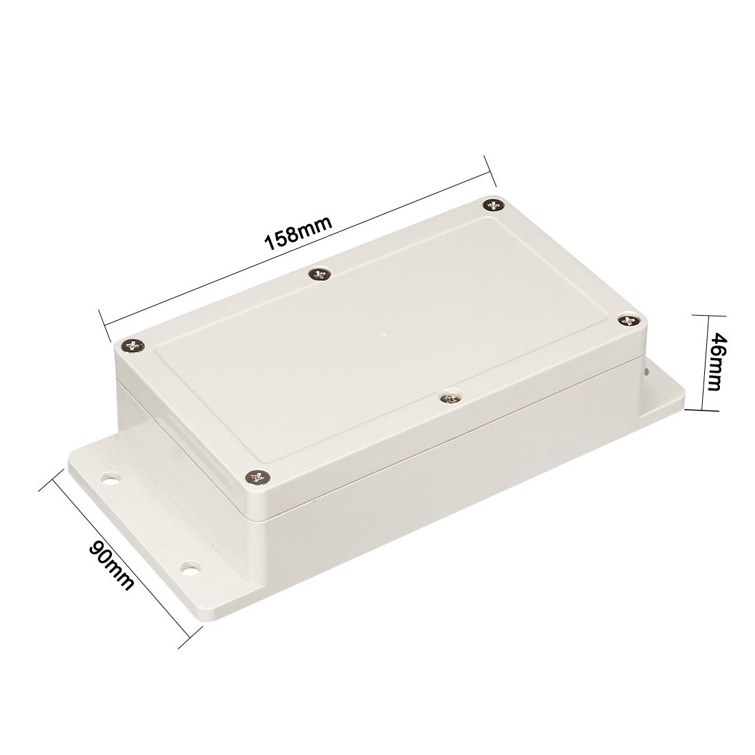 Harfington 158*90*46mm Electronic ABS Plastic DIY Junction Box Enclosure Case Gray