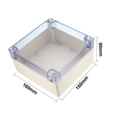 Harfington 160*160*90mm Electronic ABS Plastic DIY Junction Box Enclosure Case Clear IP67