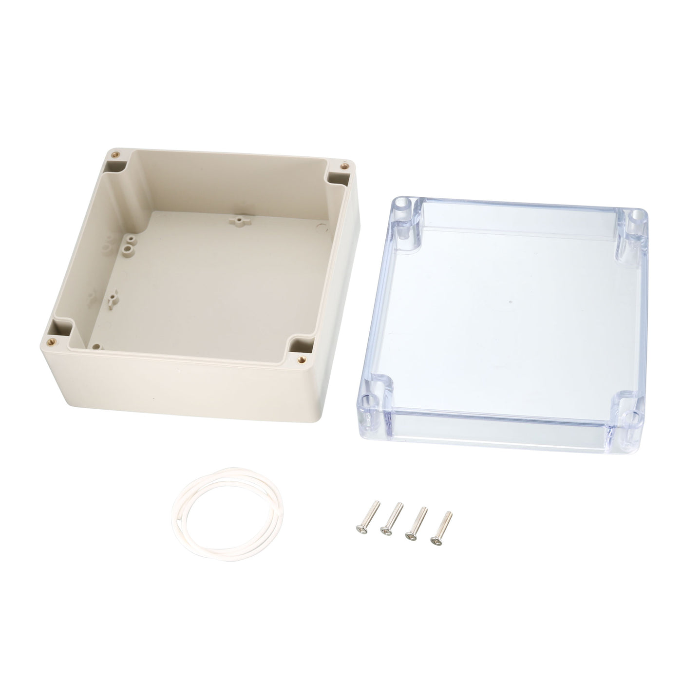 Harfington 160*160*90mm Electronic ABS Plastic DIY Junction Box Enclosure Case Clear IP67