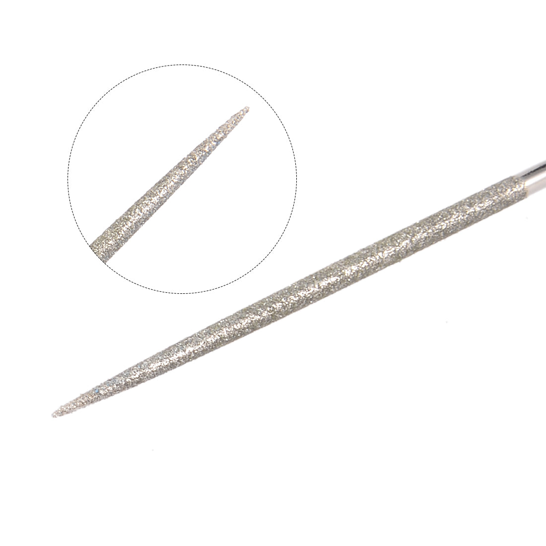Harfington 10Pcs 2mm x 100mm Round Diamond Needle File 150 Grit