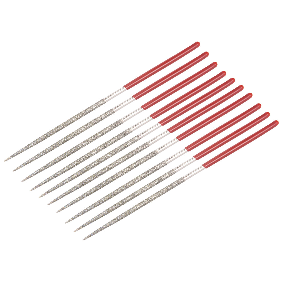 Harfington 10Pcs 2mm x 100mm Round Diamond Needle File 150 Grit