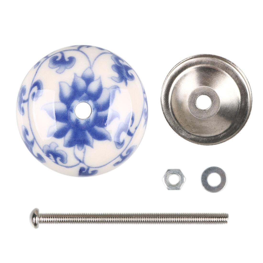 Harfington 6 x Hand Painted Ceramic Door Knobs Cabinet Drawer Wardrobe Cupboard Pull Handles