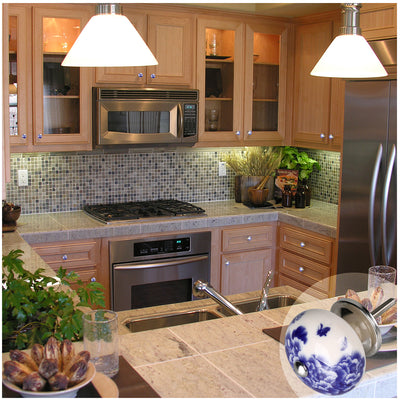 Harfington 6 x Hand Painted Ceramic Door Knobs Cabinet Drawer Wardrobe Cupboard Pull Handles