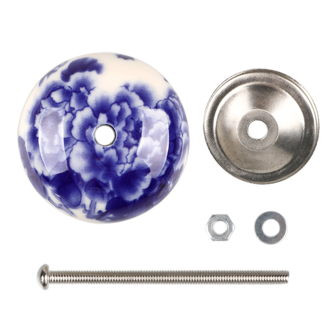 Harfington 6 x Hand Painted Ceramic Door Knobs Cabinet Drawer Wardrobe Cupboard Pull Handles