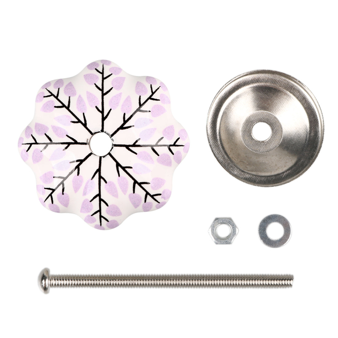 Harfington 6 x Hand Painted Ceramic Door Knobs Cabinet Drawer Wardrobe Cupboard Pull Handles