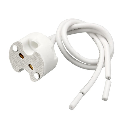 Harfington 12Pcs Wire Connector Ceramic MR16 Lamp Holder LED Light Socket Base Converter 15cm Long