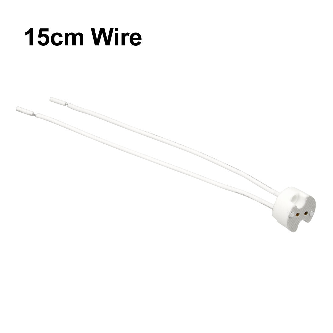 Harfington 12Pcs Wire Connector Ceramic MR16 Lamp Holder LED Light Socket Base Converter 15cm Long