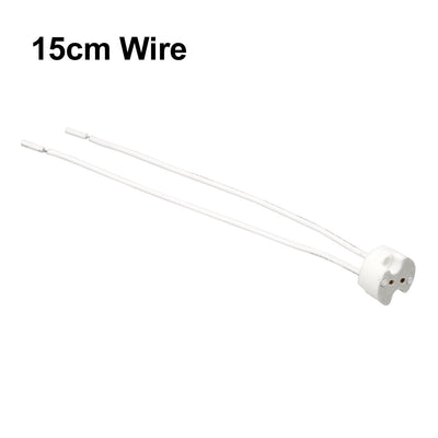 Harfington 12Pcs Wire Connector Ceramic MR16 Lamp Holder LED Light Socket Base Converter 15cm Long