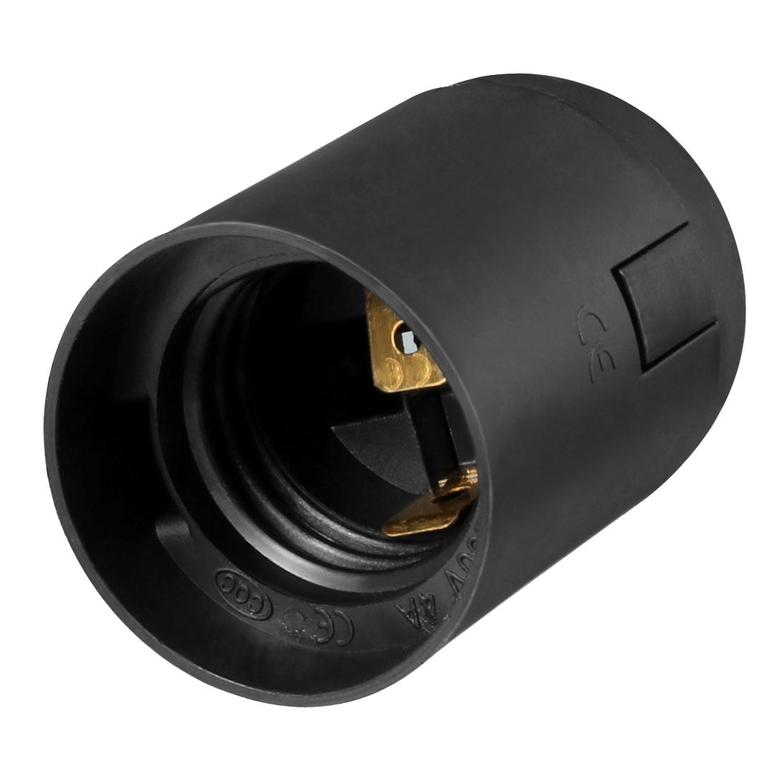 Harfington 16Pcs 4A E27 Light Socket Screw Bulb Retro Pendant LED Lamp Holder Without Switch Plastic Black for DIY Projects