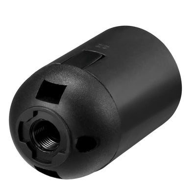 Harfington 16Pcs 4A E27 Light Socket Screw Bulb Retro Pendant LED Lamp Holder Without Switch Plastic Black for DIY Projects