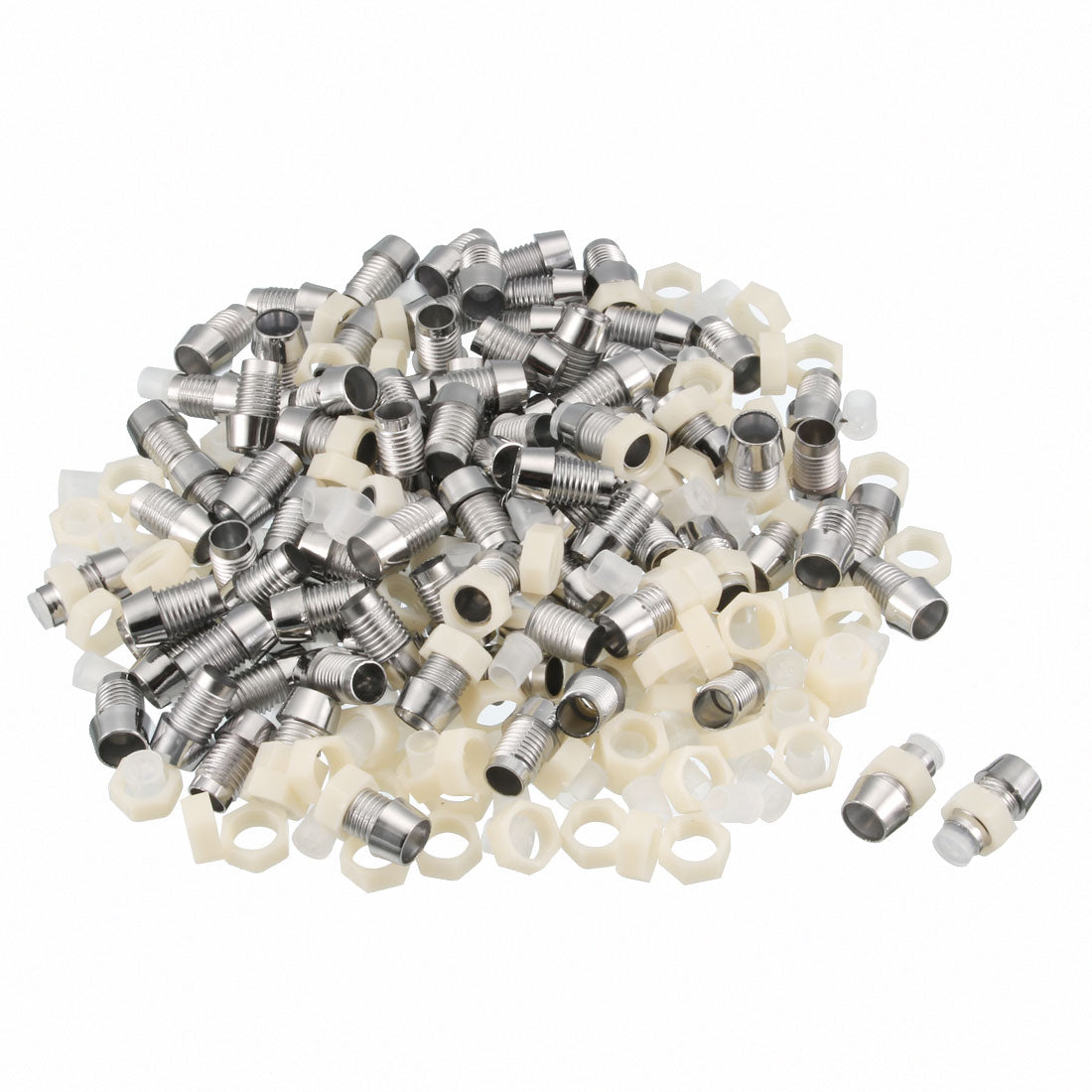 Harfington 150pcs 5mm Dia LED Lamp Holder Light Bulb Socket Plastic Chrome Plated for Light-emitting Diode Lighting