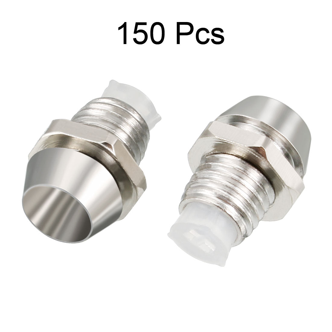 Harfington 150pcs 3mm Dia LED Lamp Holder Light Bulb Socket Plastic Chrome Plated for Light-emitting Diode Lighting