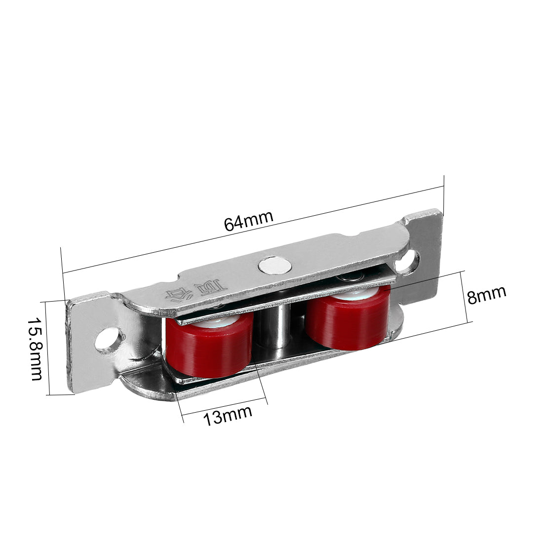 Harfington 13mm Dia, Sliding Door Window Pulley Double Wheel, Stainless Steel 4pcs